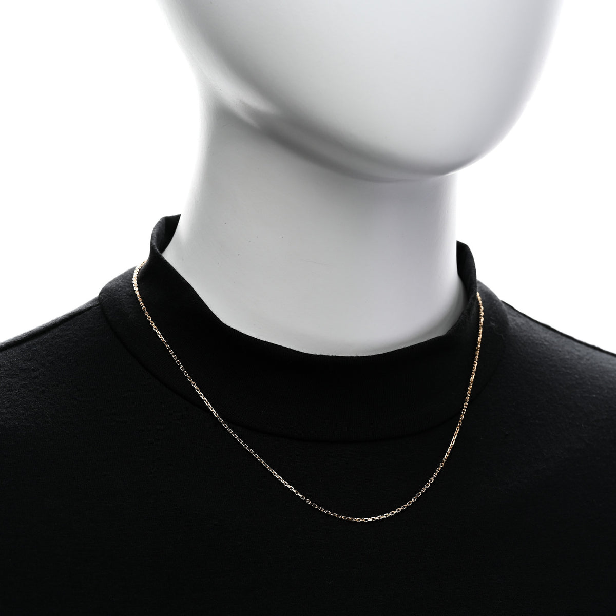18K Yellow Gold Trace Chain Necklace