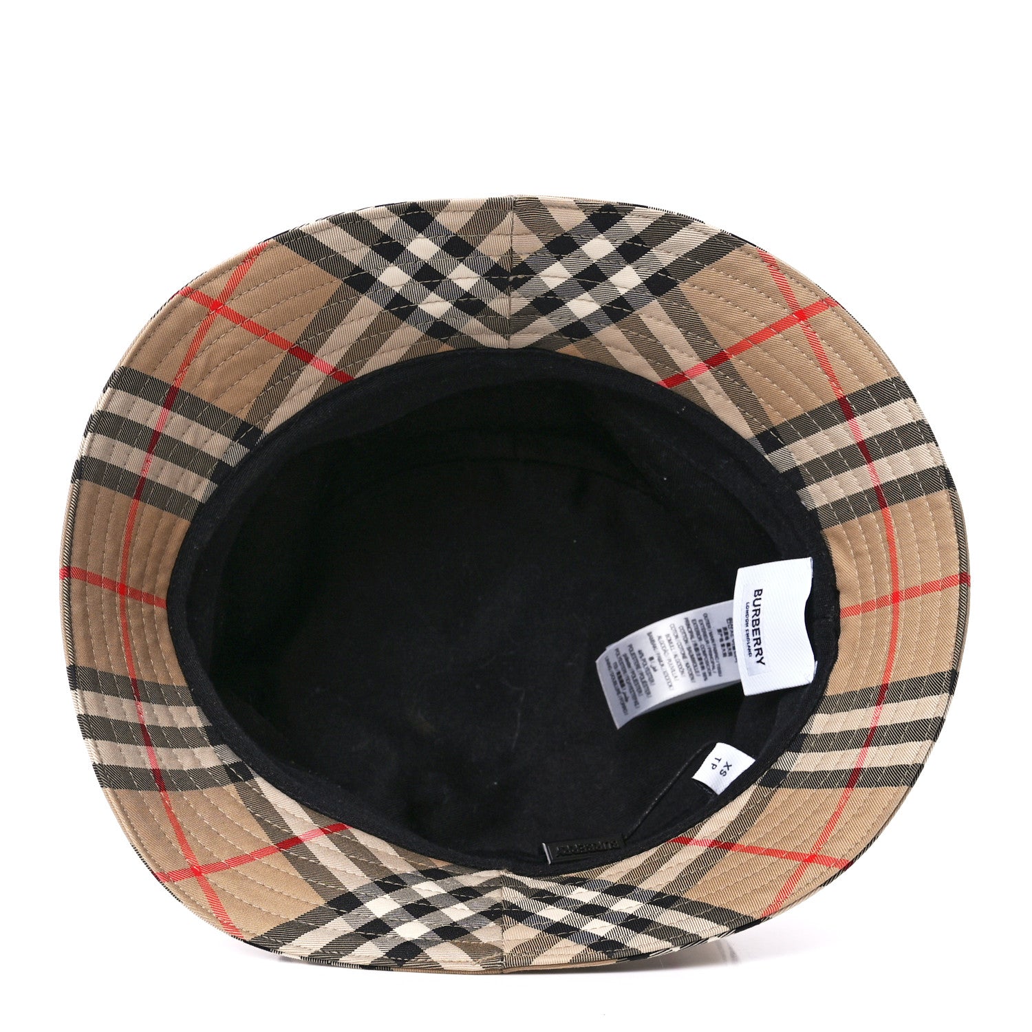 Burberry Technical Cotton Vintage Check Bucket Hat XS Archive Beige 6 of 8