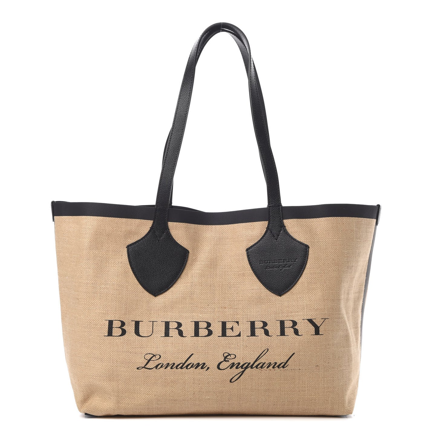 Raffia Logo Print Medium The Giant Reversible Tote Black