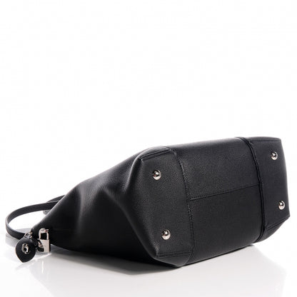 Louis Vuitton Veau Cachemire Soft Lockit MM Black 4 of 9