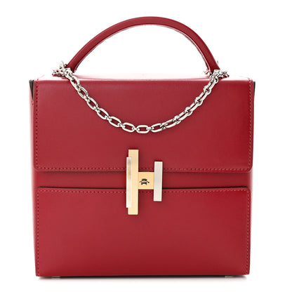 Hermes Villandry Calfskin Cinhetic Boxy Top Handle Bag Rubis 1 of 14