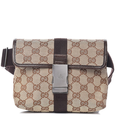 Gucci Monogram Waist Pouch Bag Dark Brown 1 of 11