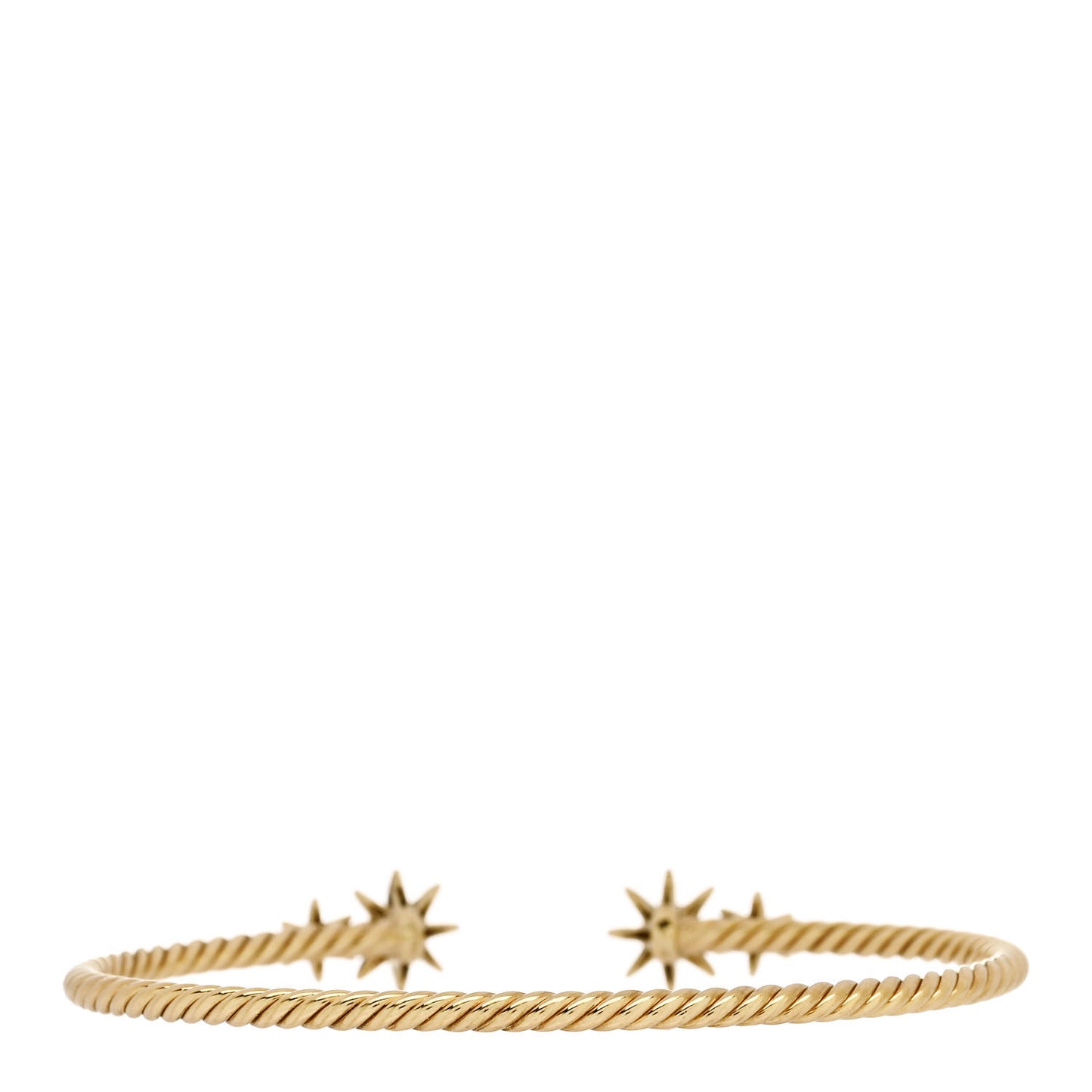 18K Yellow Gold Diamond Petite Starburst Cable Bracelet