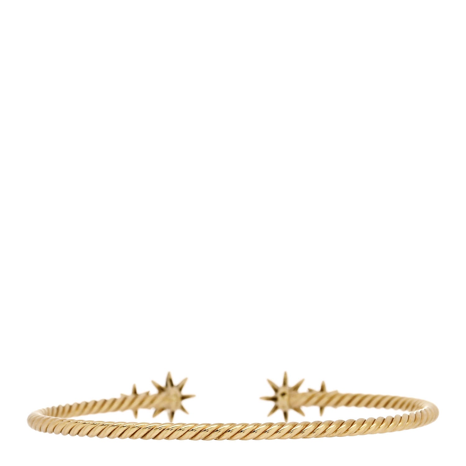 David Yurman 18K Yellow Gold Diamond Petite Starburst Cable Bracelet 2 of 4