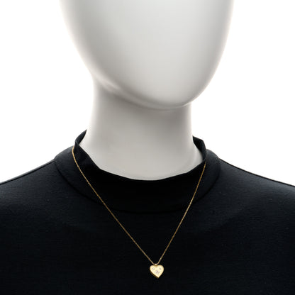 Roberto Coin 18K Yellow Gold Diamond Small Venetian Princess Heart Medallion Charm Necklace 2 of 6