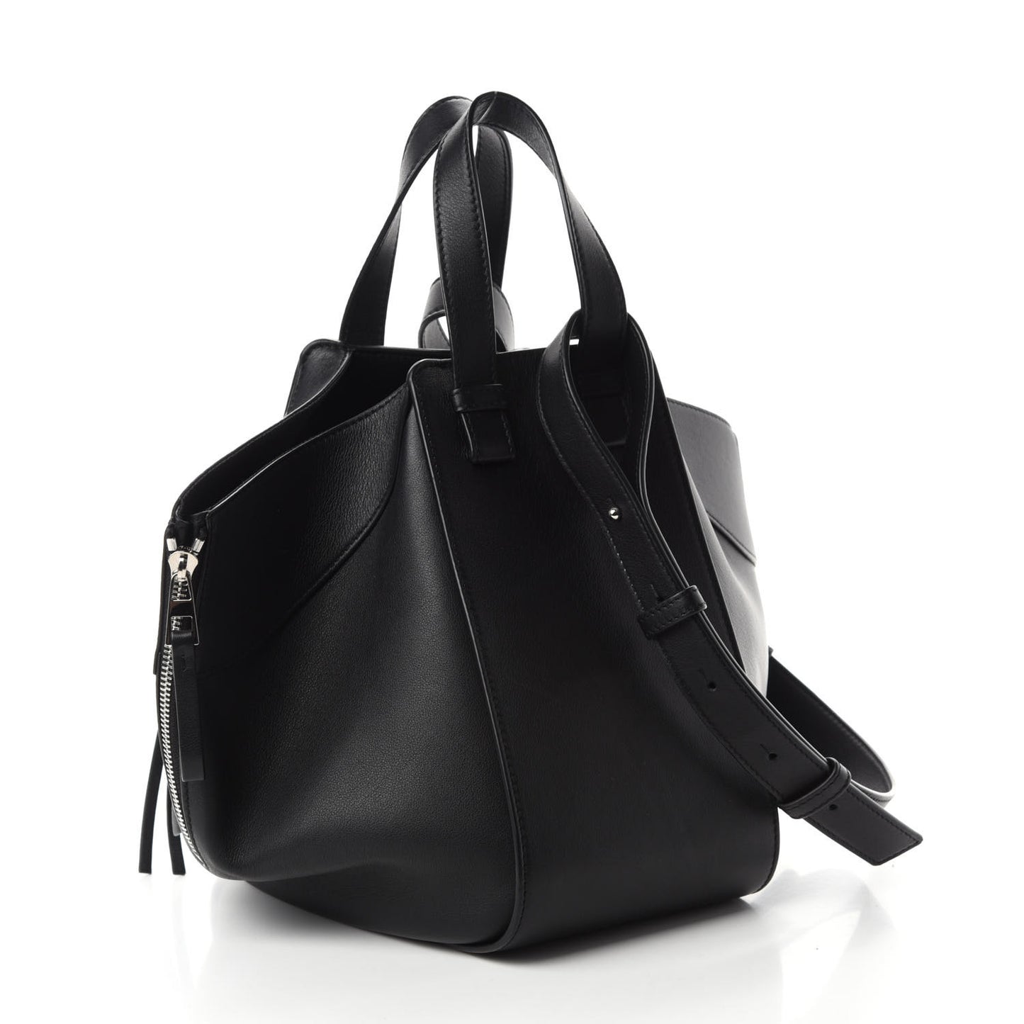 Calfskin Small Hammock Shoulder Bag Black