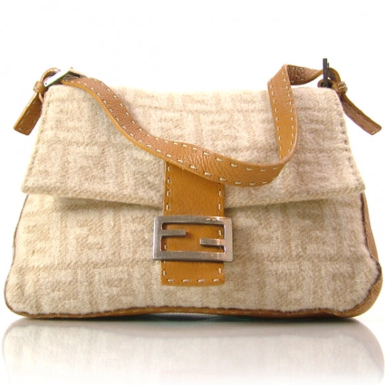 Cashmere Calfskin Romano Selleria Mama Baguette Honey