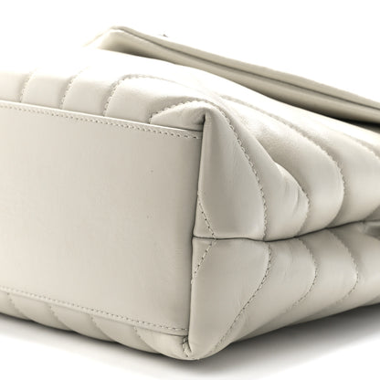 Saint Laurent Calfskin Y Quilted Monogram Small Loulou Chain Satchel Ivory 12 of 12