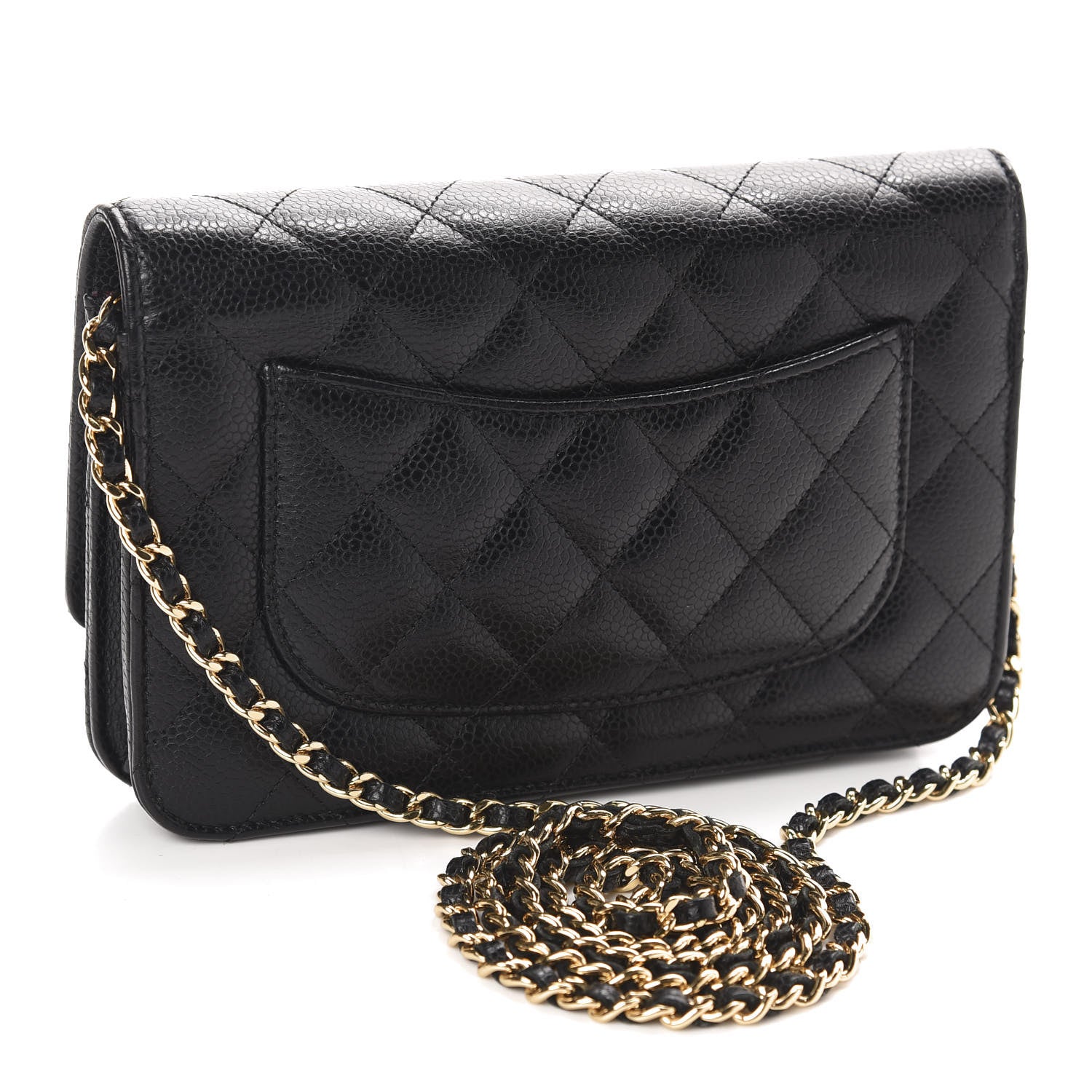 Chanel Caviar Quilted Wallet On Chain WOC Black 3 of 12