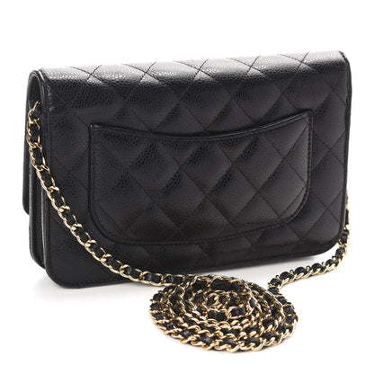 Chanel Caviar Quilted Wallet On Chain WOC Black 3 of 12