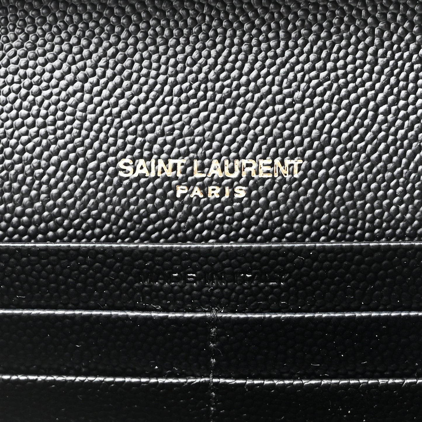Grain De Poudre Matelasse Chevron Monogram Chain Wallet Black