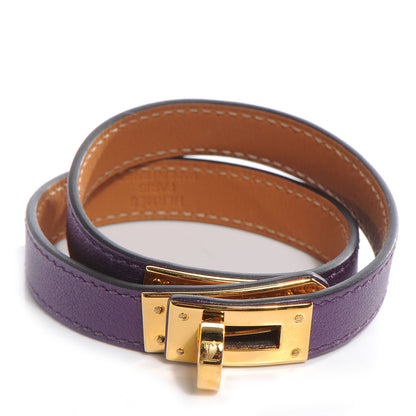 Hermes Swift Kelly Double Tour Bracelet M Ultraviolet 1 of 7
