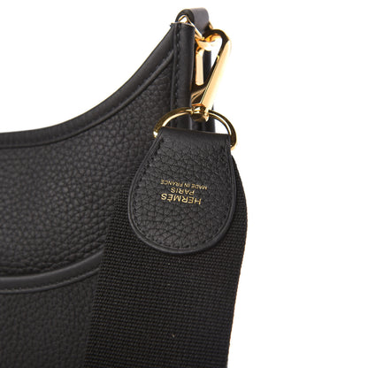 Hermes Taurillon Clemence Evelyne III PM Black 9 of 10