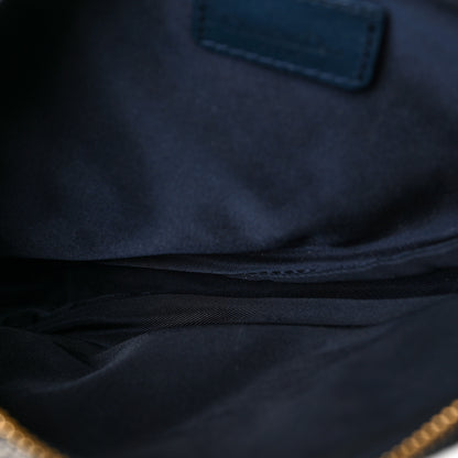 Christian Dior Monogram Mini Saddle Pochette Navy 5 of 8