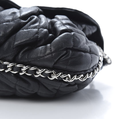Chanel Washed Lambskin Quilted Medium Chain Around Messenger Black 10 of 11