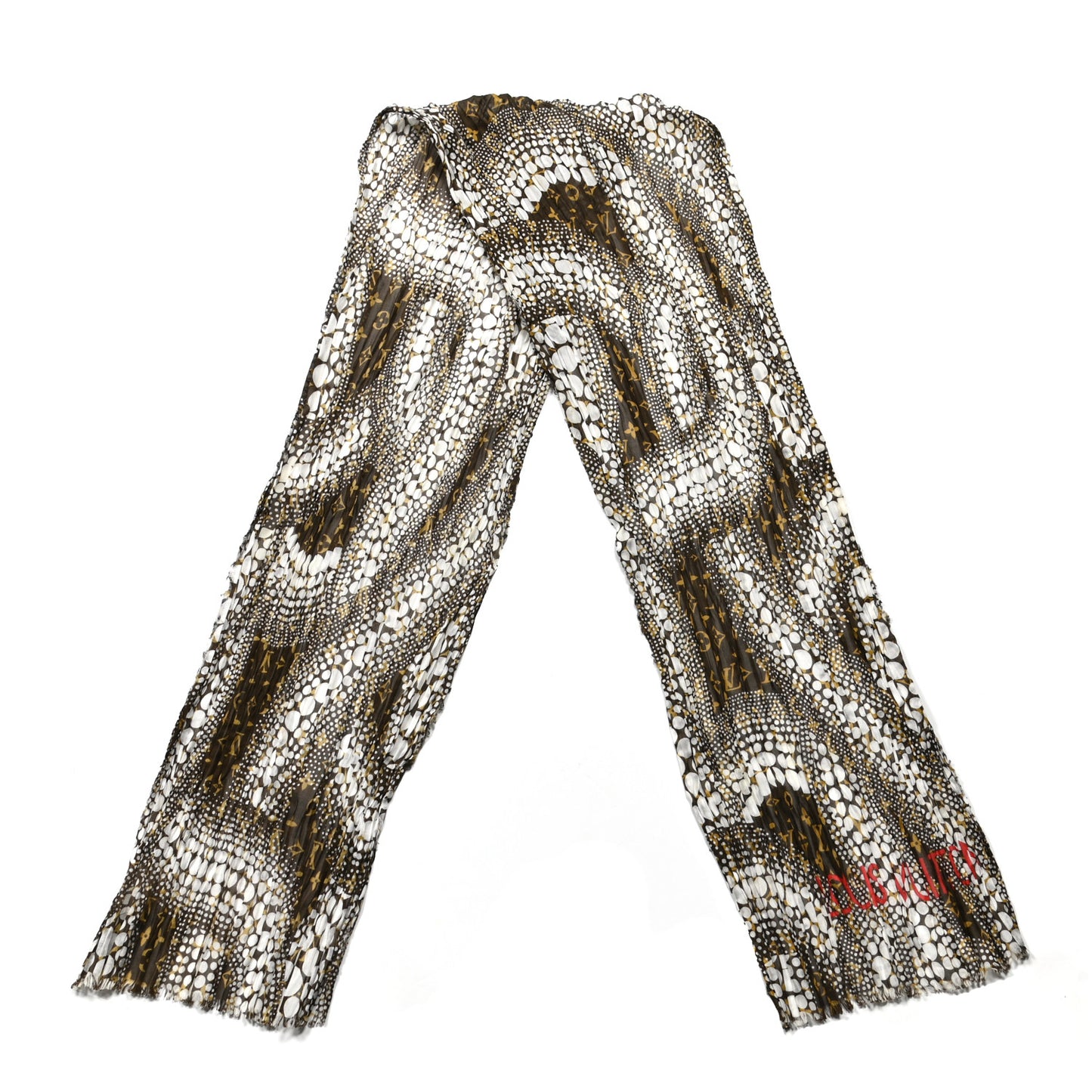 Cotton Monogram Kusama Infinity Dots Pareo Scarf White