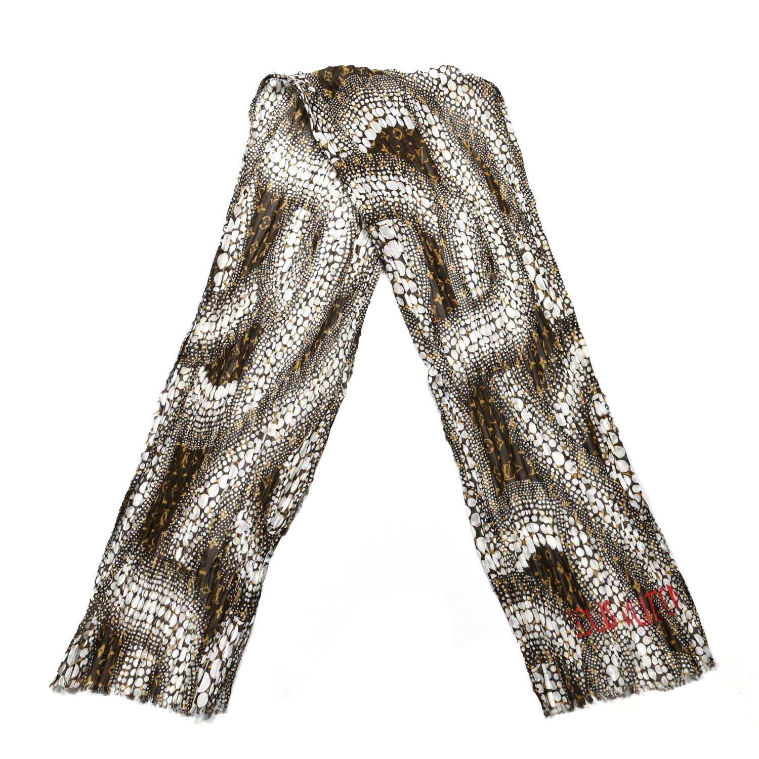 Louis Vuitton Cotton Monogram Kusama Infinity Dots Pareo Scarf White 2 of 6