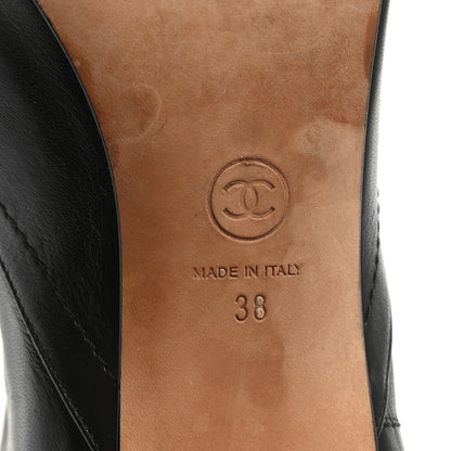 Chanel Lambskin Chain High Boots 38 Black 8 of 10