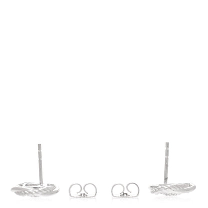 David Yurman Sterling Silver Diamond 13mm Infinity Earrings 3 of 5