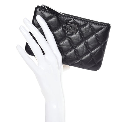 Chanel Aged Calfskin Quilted Small Reissue Cosmetic Case So Black 2 of 8