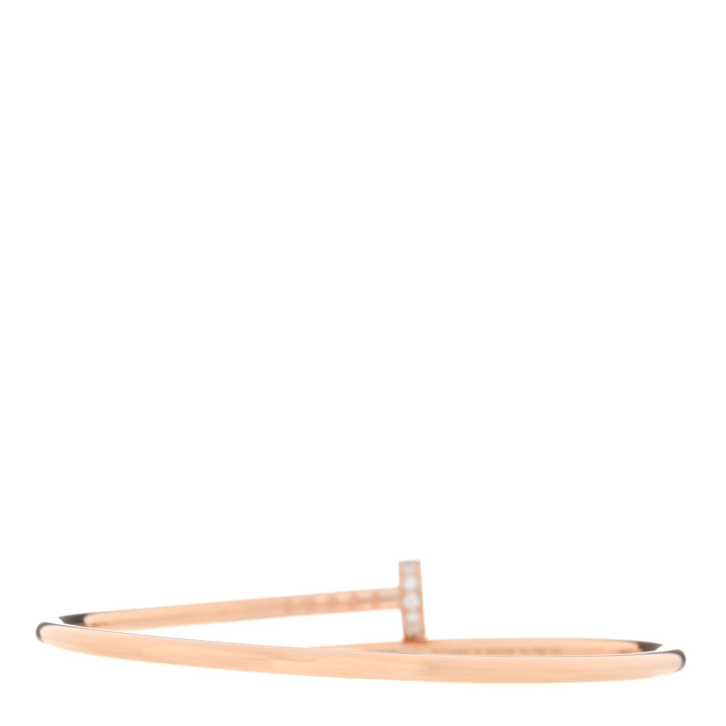 18K Pink Gold Diamond Small Juste Un Clou Bracelet 15