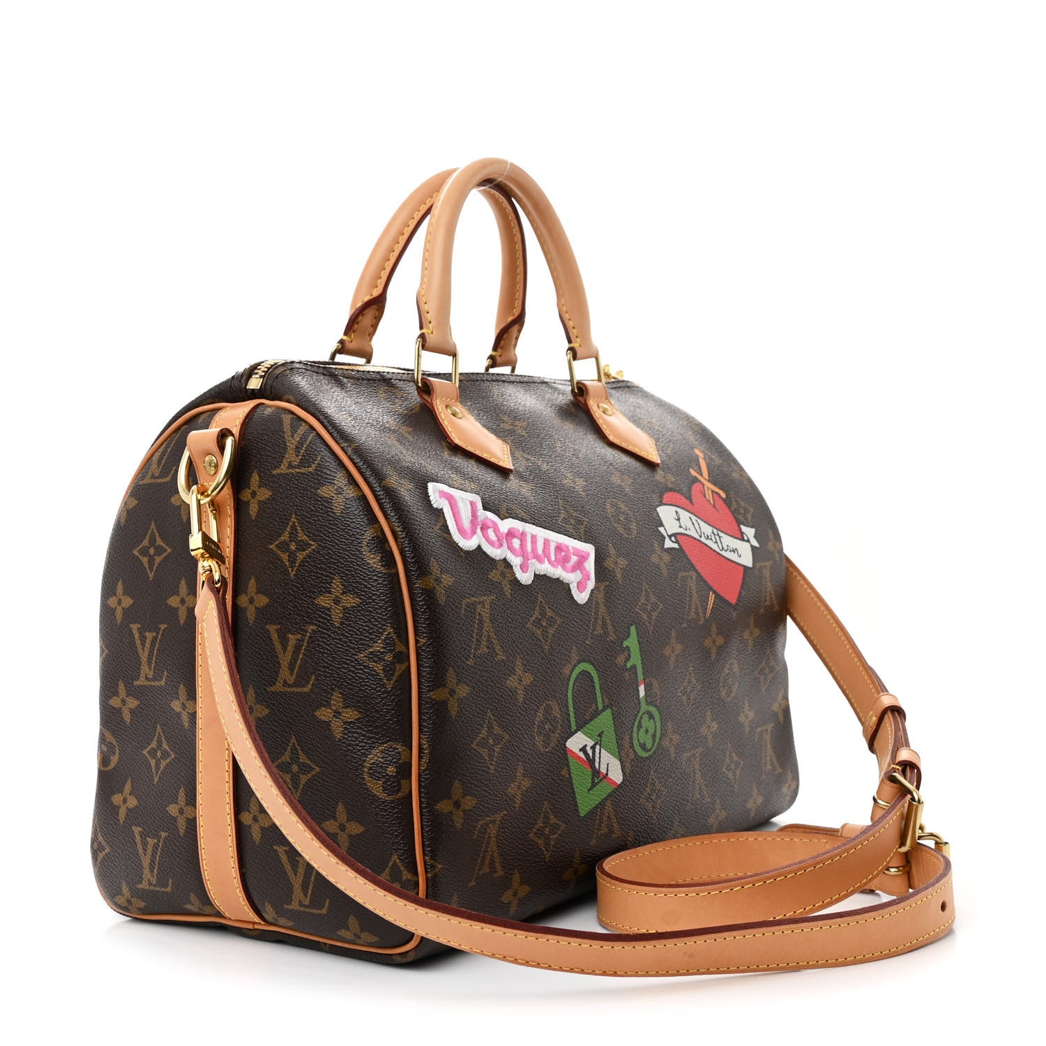 Louis Vuitton Monogram Patches Speedy Bandouliere 30 3 of 11