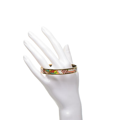 Hermes Enamel Printed Narrow Point D'Orgue Bracelet 70 2 of 5