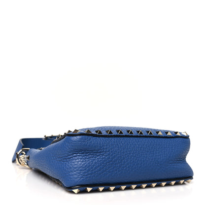 Valentino Garavani Pebbled Calfskin Mini Rockstud Flip-Lock Messenger Bag Baltique 4 of 9
