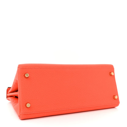 Hermes Togo Kelly Retourne 28 Orange Poppy 4 of 11