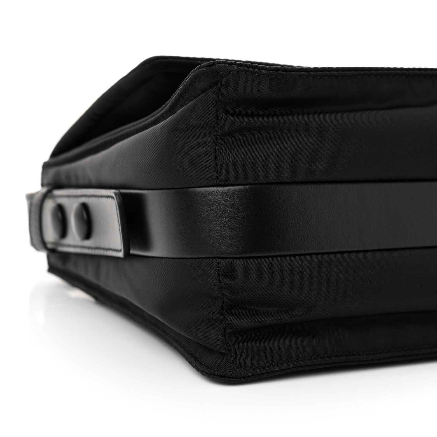 Prada Re-Nylon Vitello Padded Small Flap Shoulder Bag Black 9 of 10