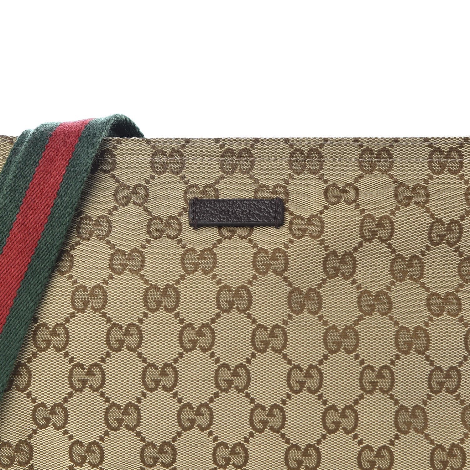 Gucci Monogram Web Small Flat Messenger Crossbody Dark Brown 9 of 9