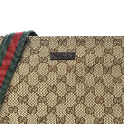 Gucci Monogram Web Small Flat Messenger Crossbody Dark Brown 9 of 9