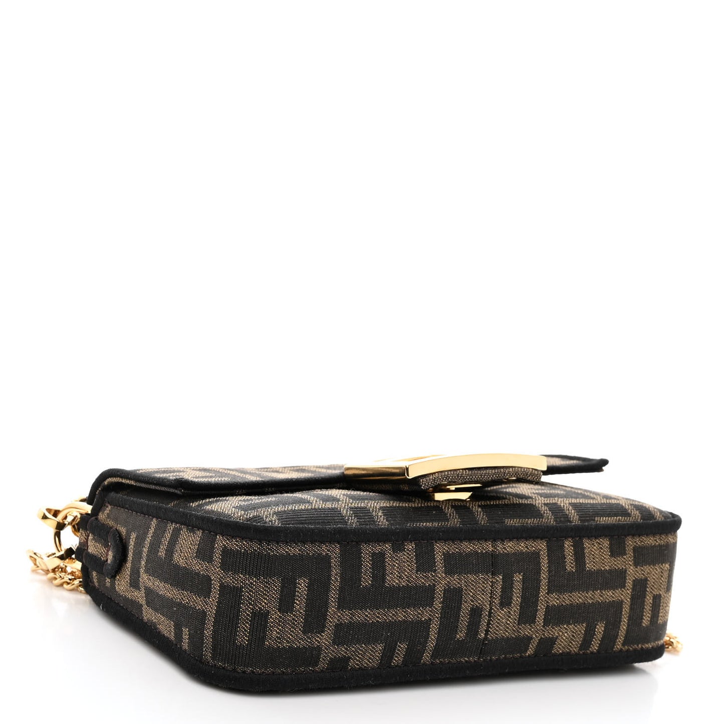 Fabric Jacquard FF 1974 Mini Baguette Tobacco Moro Black