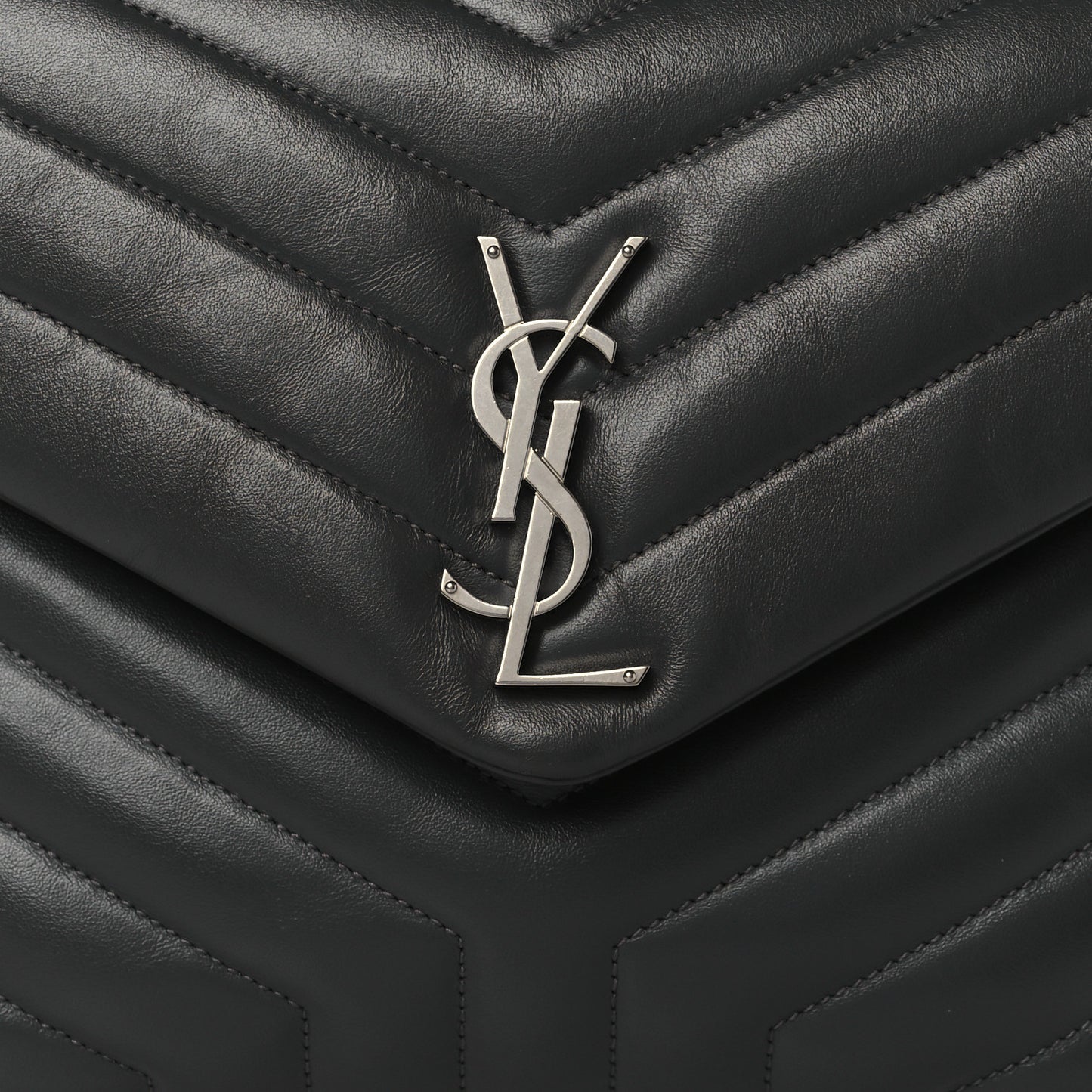 Calfskin Y Quilted Monogram Medium Loulou Chain Satchel Earth