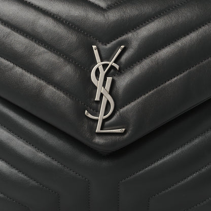 Saint Laurent Calfskin Y Quilted Monogram Medium Loulou Chain Satchel Earth 6 of 8