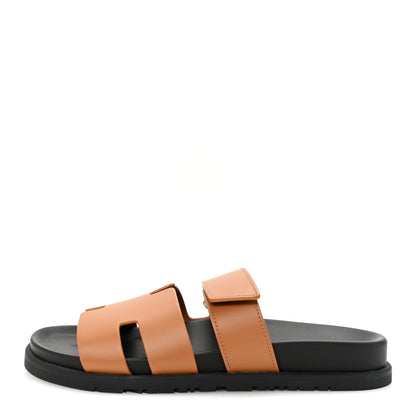 Hermes Calfskin Womens Chypre Sandals 39 Naturel 1 of 10