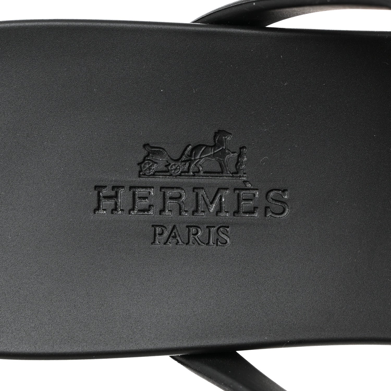 Hermes Rubber Womens Egerie Sandals 36 Black 6 of 9