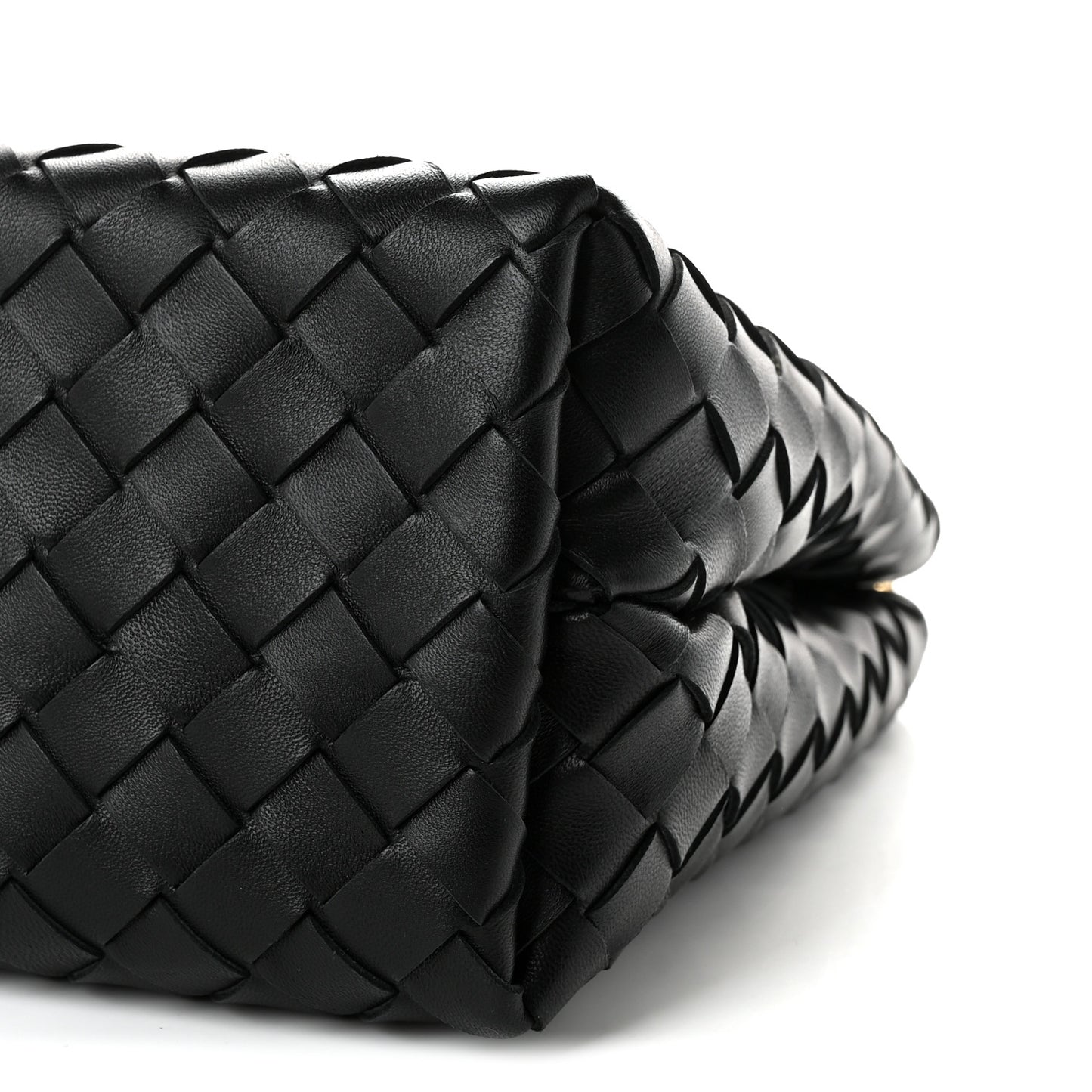 Nappa Intrecciato Small Andiamo With Chain Shoulder Bag Black