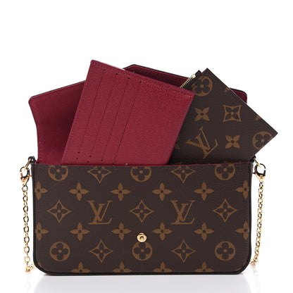 Louis Vuitton Monogram Pochette Felicie Chain Wallet Fuchsia 7 of 10
