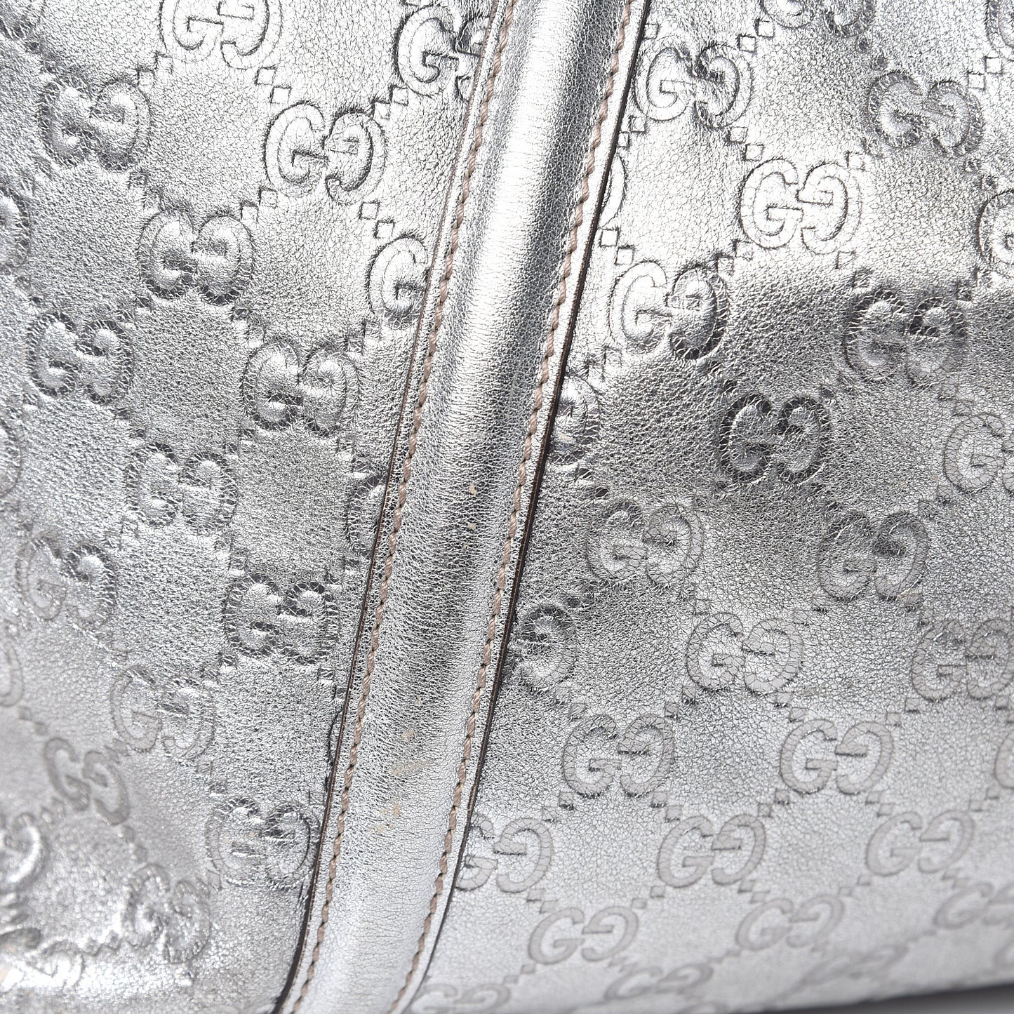 Guccissima Medium Britt Tote Silver