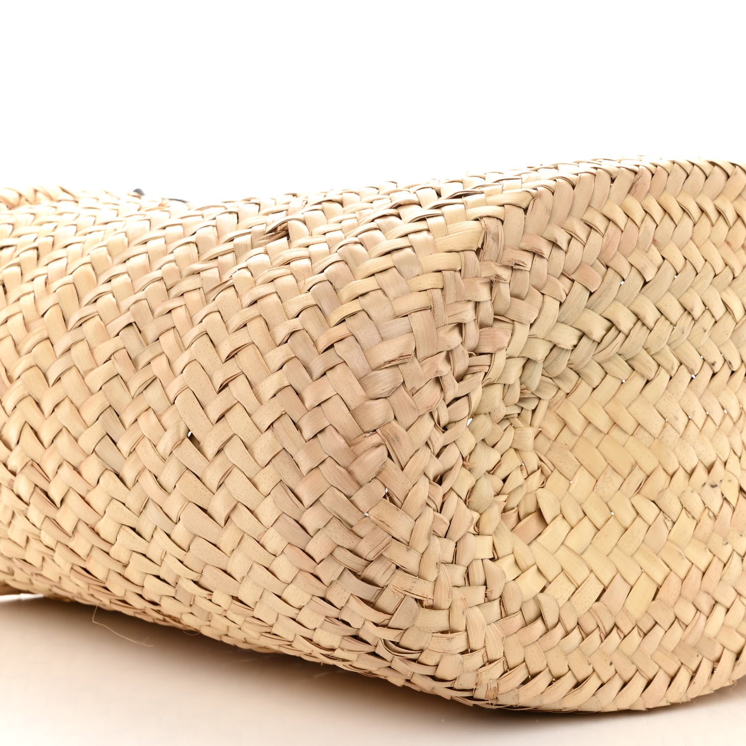 Prada Palmitto Vitello Woven Braided Large Basket Tote Bag Naturale White 8 of 9