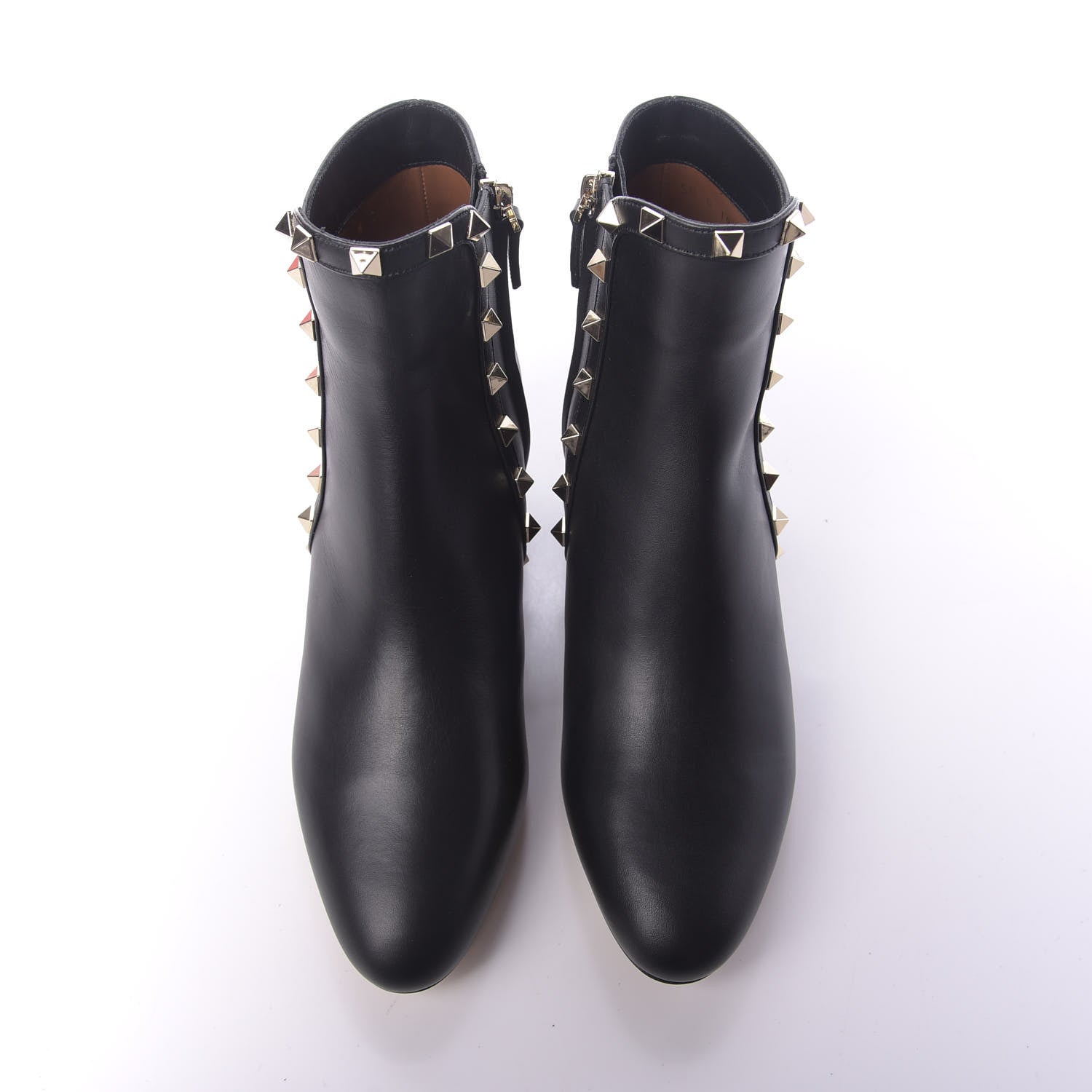 Valentino Garavani Smooth Calfskin Rockstud 40mm Ankle Boots 37.5 Black 5 of 12