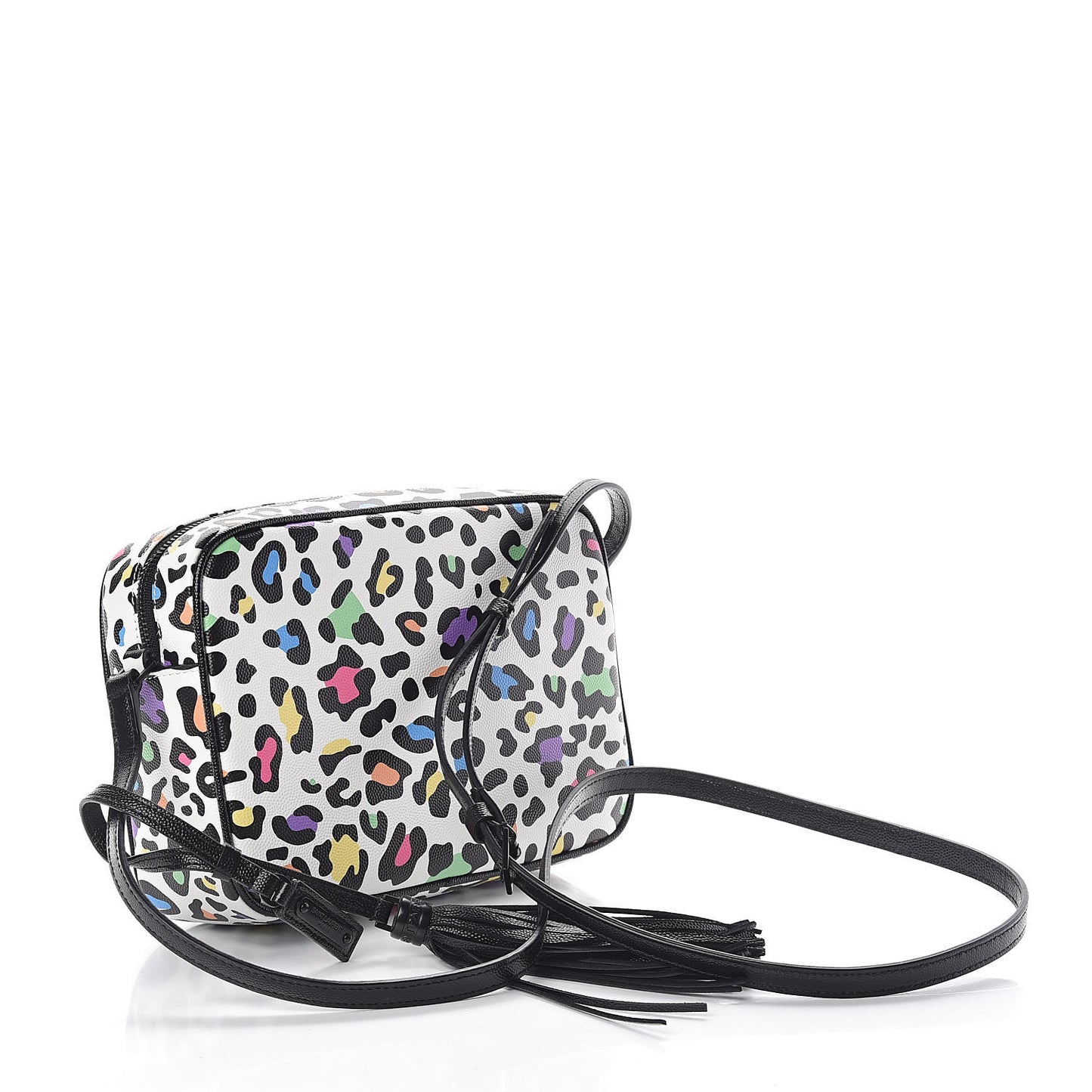 Grain De Poudre Medium Classic Monogram Multicolor Leopard Print Camera Bag Black