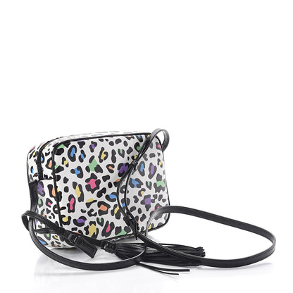 Saint Laurent Grain De Poudre Medium Classic Monogram Multicolor Leopard Print Camera Bag Black 3 of 11