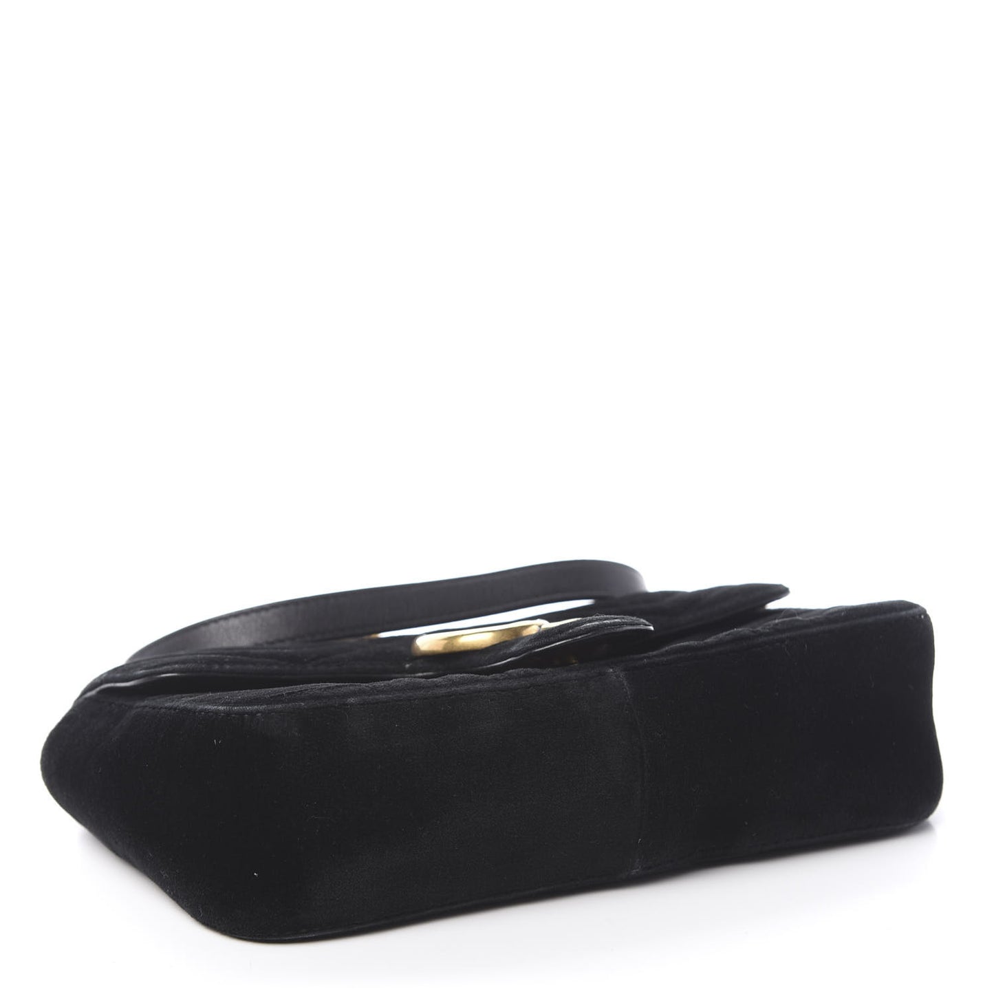 Velvet Matelasse Mini GG Marmont Shoulder Bag Black