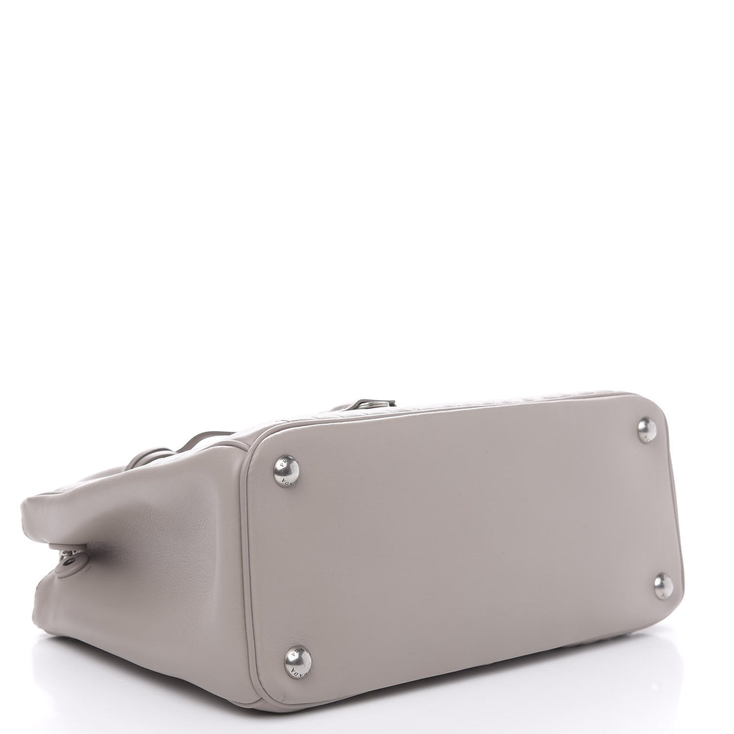 Soft Calfskin Impunture Diagramme Double Zip Tote Pomice