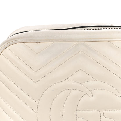 Gucci Calfskin Matelasse Medium GG Marmont Chain Shoulder Bag Mystic White 14 of 14