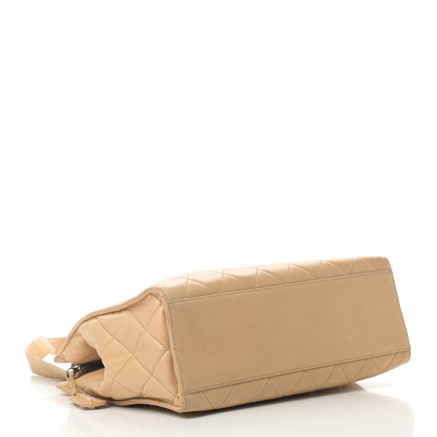 Chanel Lambskin Quilted Shoulder Bag Beige 4 of 15