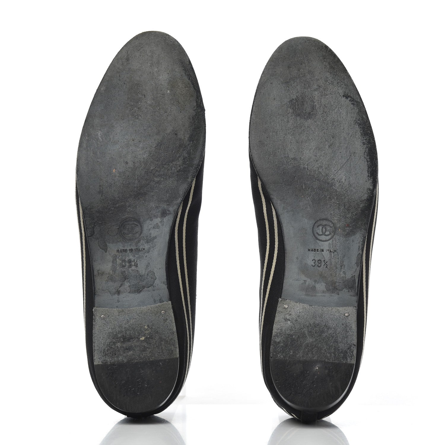 Chanel Fabric Grosgrain Cap Toe Ballerina Flats 39.5 Black 5 of 19
