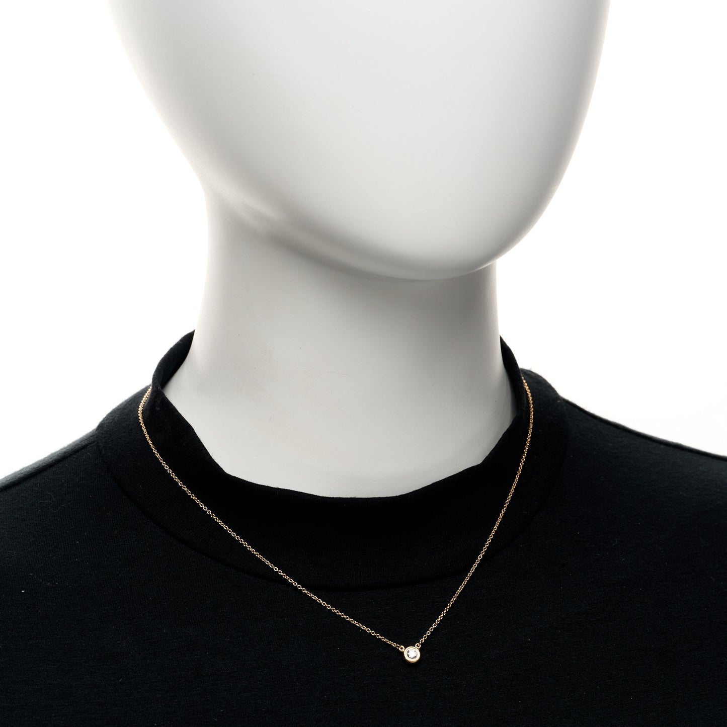18K Yellow Gold Diamond .17ct Elsa Peretti Diamonds by the Yard Pendant Necklace